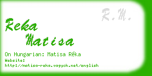 reka matisa business card