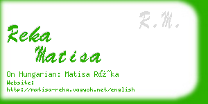 reka matisa business card